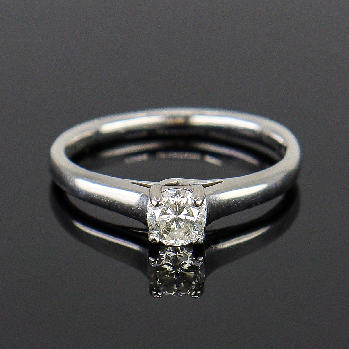 Pre-Owned Platinum 0.33ct Round Brilliant Cut Diamond Solitaire Ring