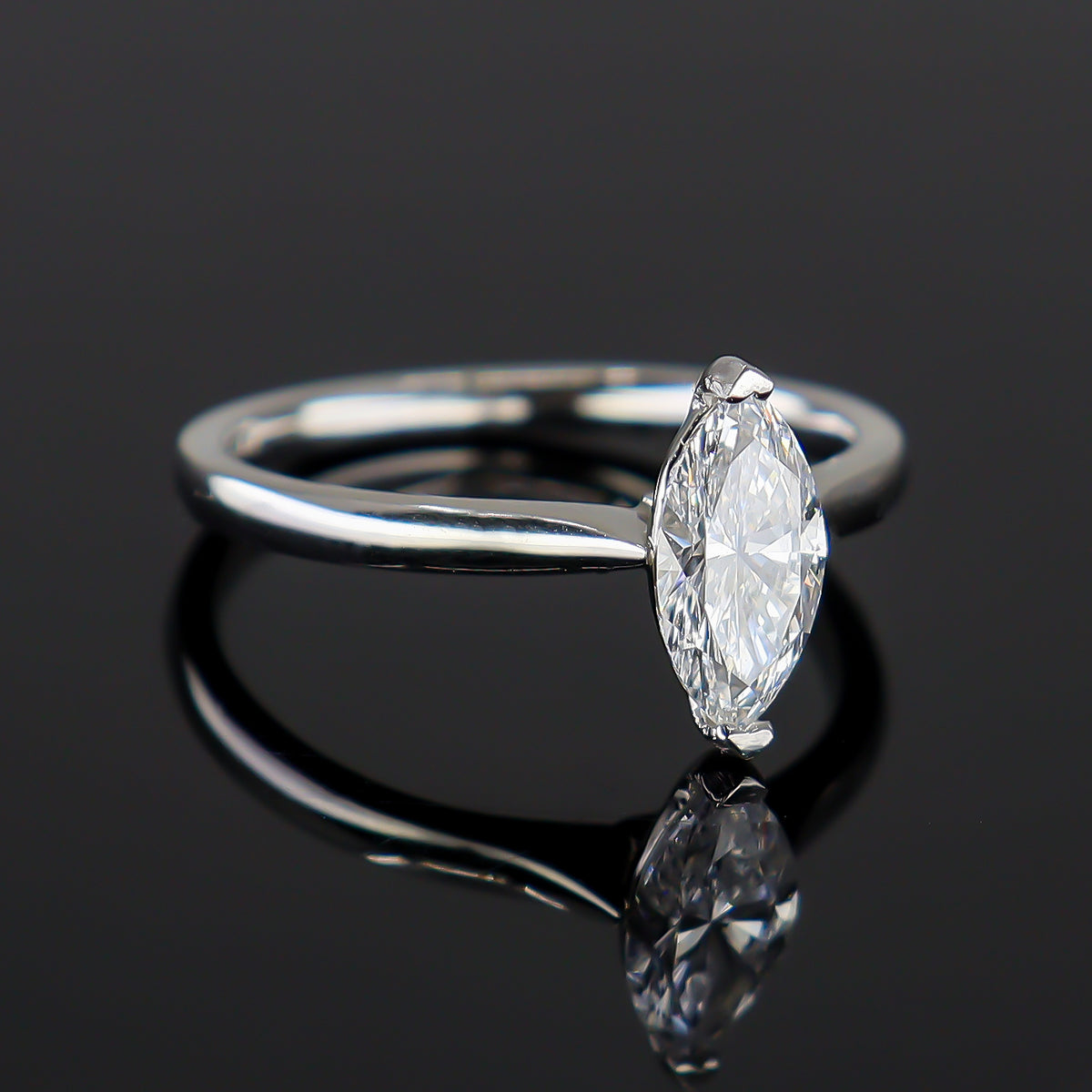 Pre-Owned Platinum Marquise Diamond Solitaire Ring