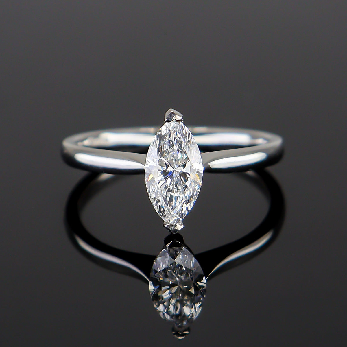 Pre-Owned Platinum Marquise Diamond Solitaire Ring
