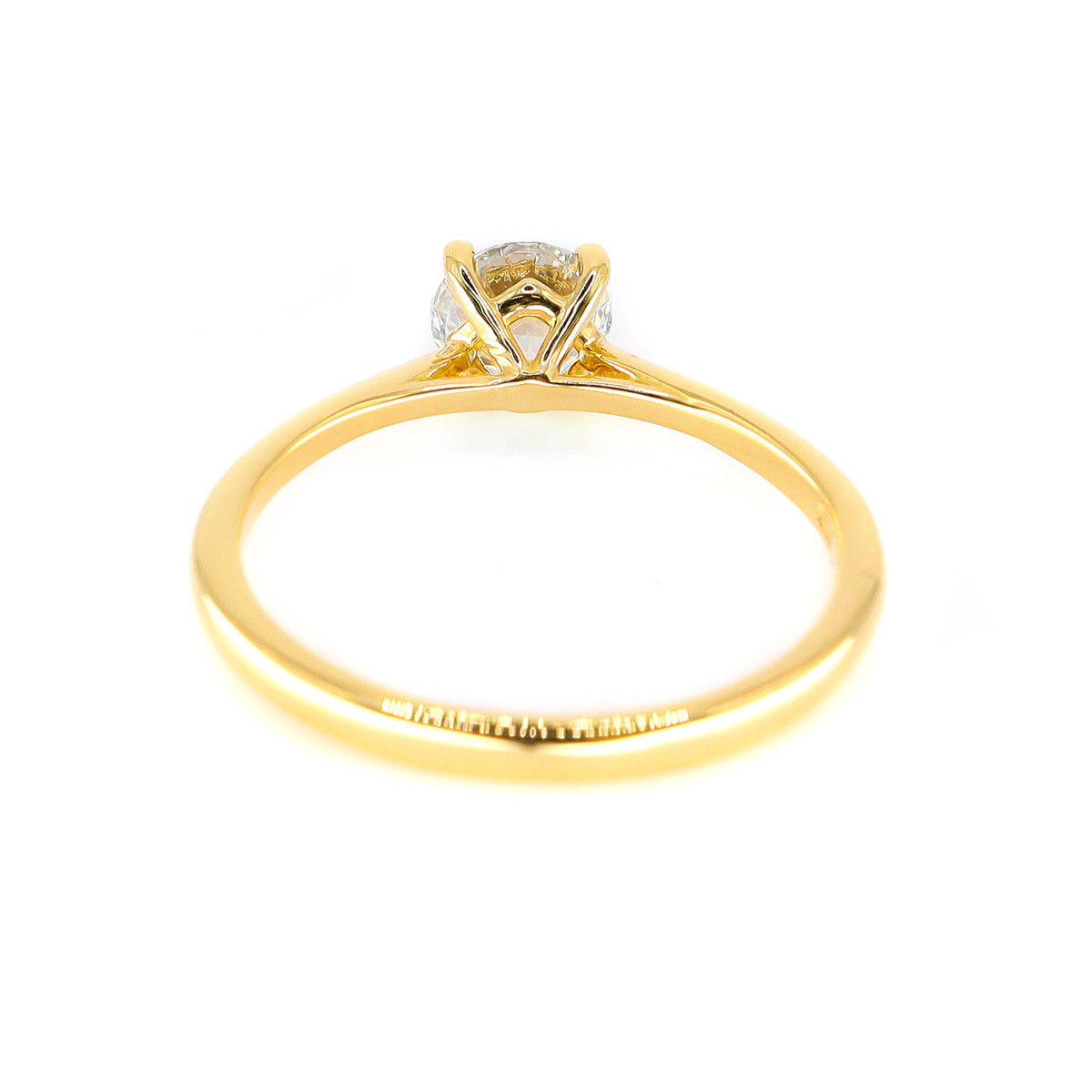 18ct Yellow Gold 0.70ct Certificated Round Brilliant Cut Diamond Ring