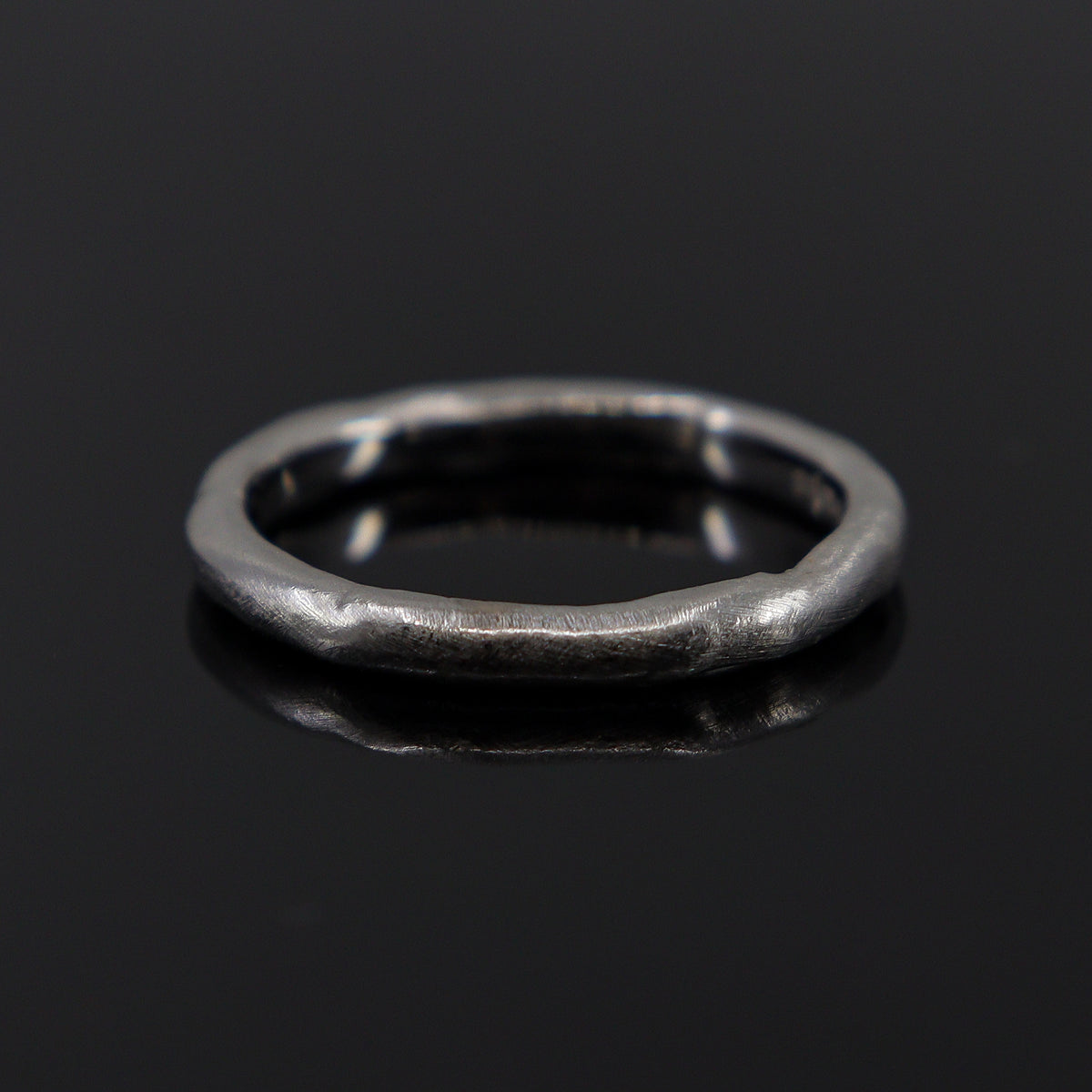 Pre-Owned 18ct White Gold Band Ring - 'Handmade Textured/Matt'
