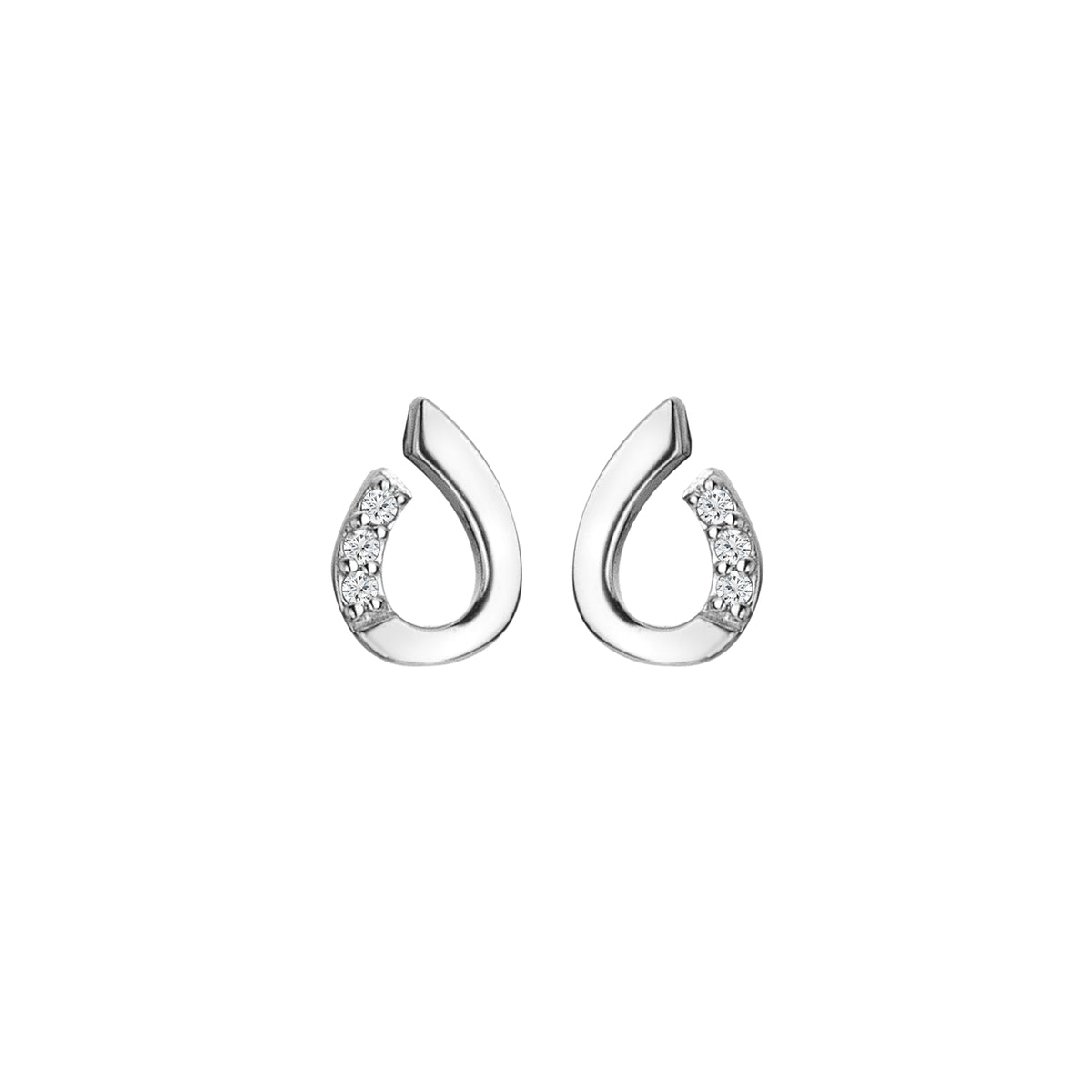 Hot Diamonds Sterling Silver Teardrop Stud Earrings