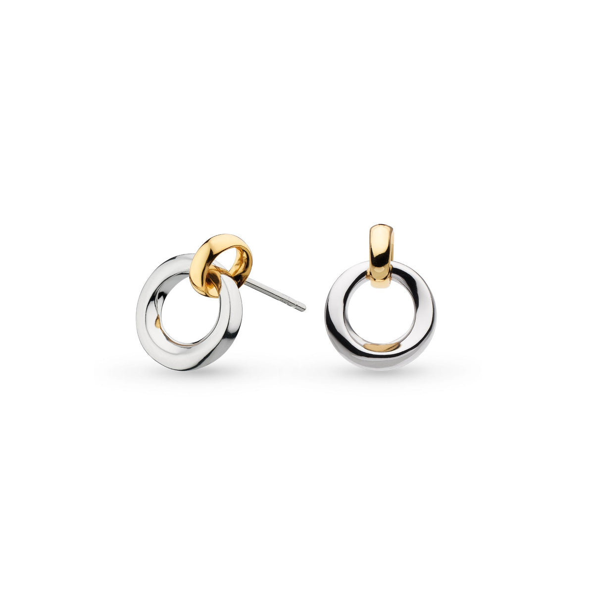 Kit Heath Bevel Cirque Link Golden Stud Earrings