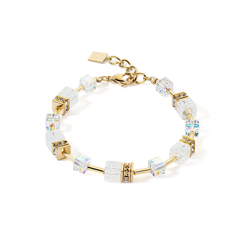 Coeur de Lion GeoCUBE® Iconic Nature Gold-Clear Bracelet