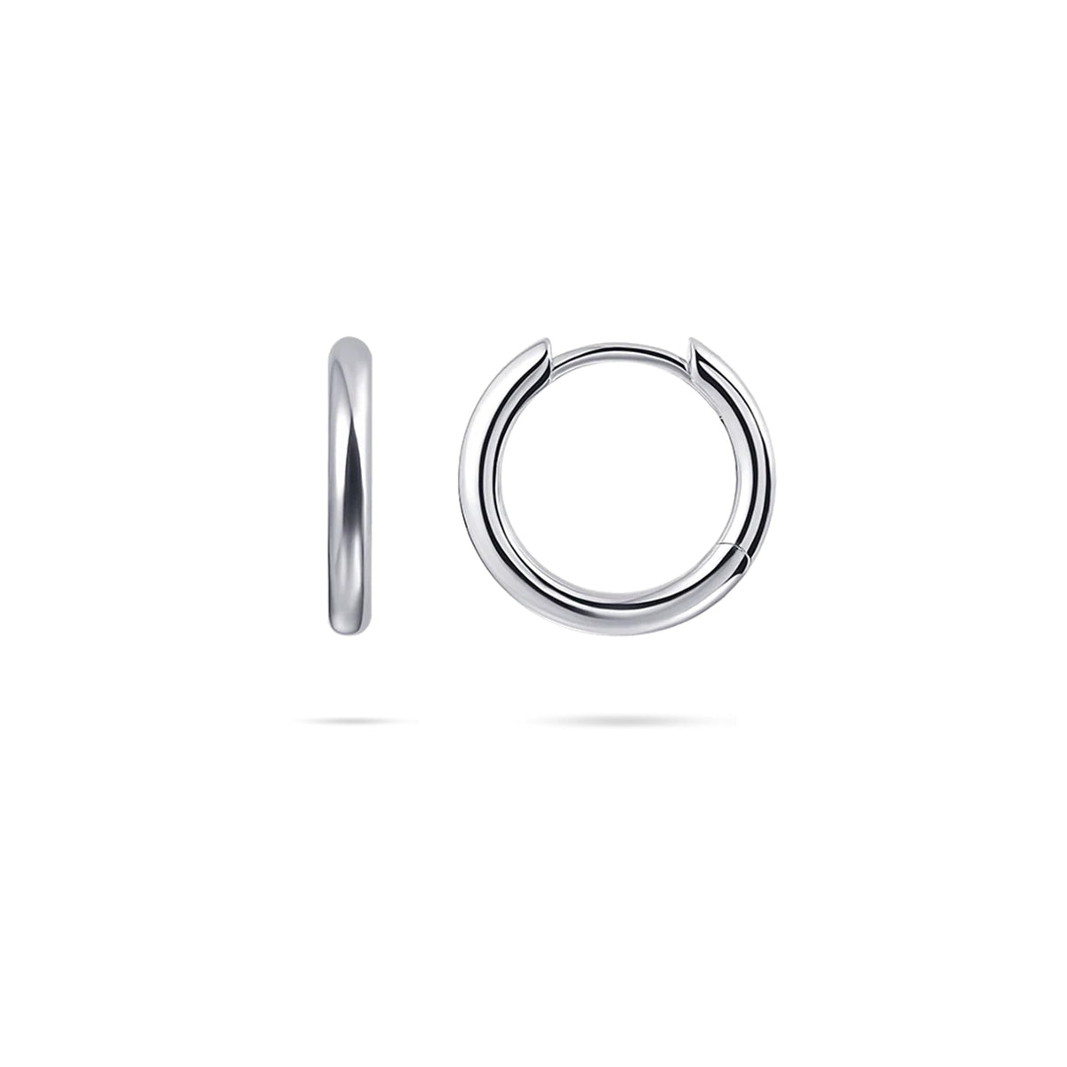 Gisser Sterling Silver Midi 15mm Hoop Earrings
