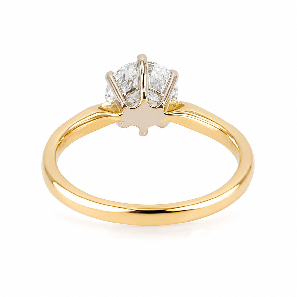 18ct Yellow Gold 1.54ct Lab Grown Certificated Round Brilliant Cut Diamond Solitaire Ring