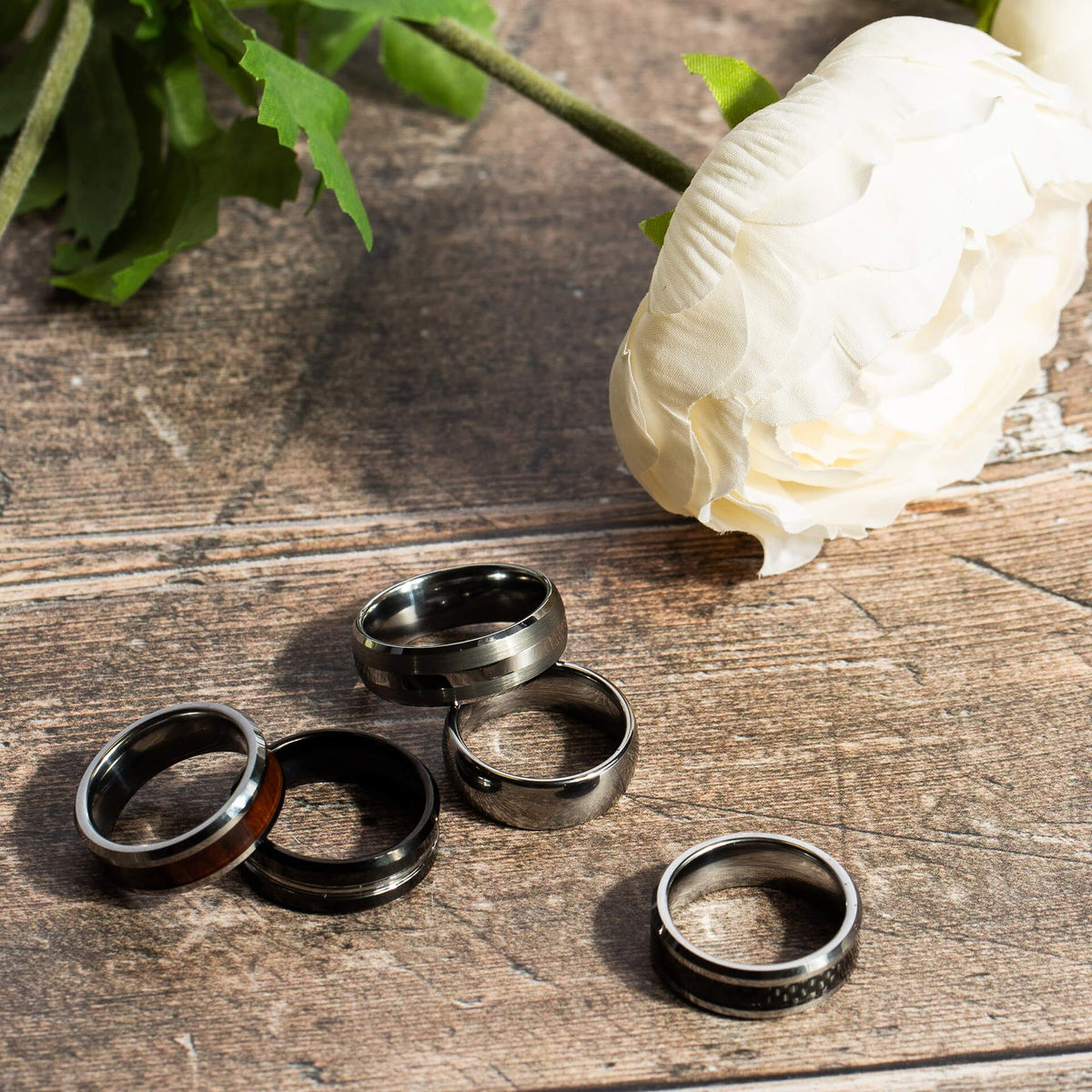 Fred Bennett Brushed and Polished Tungsten Ring