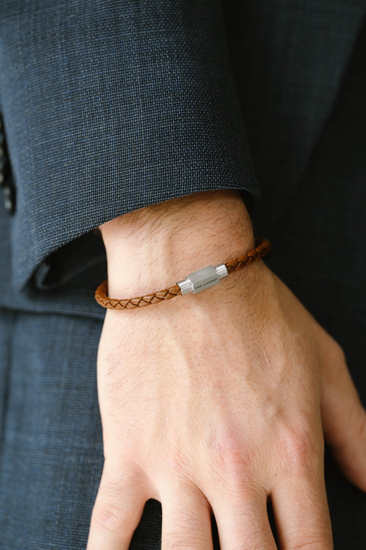 Steel & Barnett Peanut Leather Bracelet - Medium