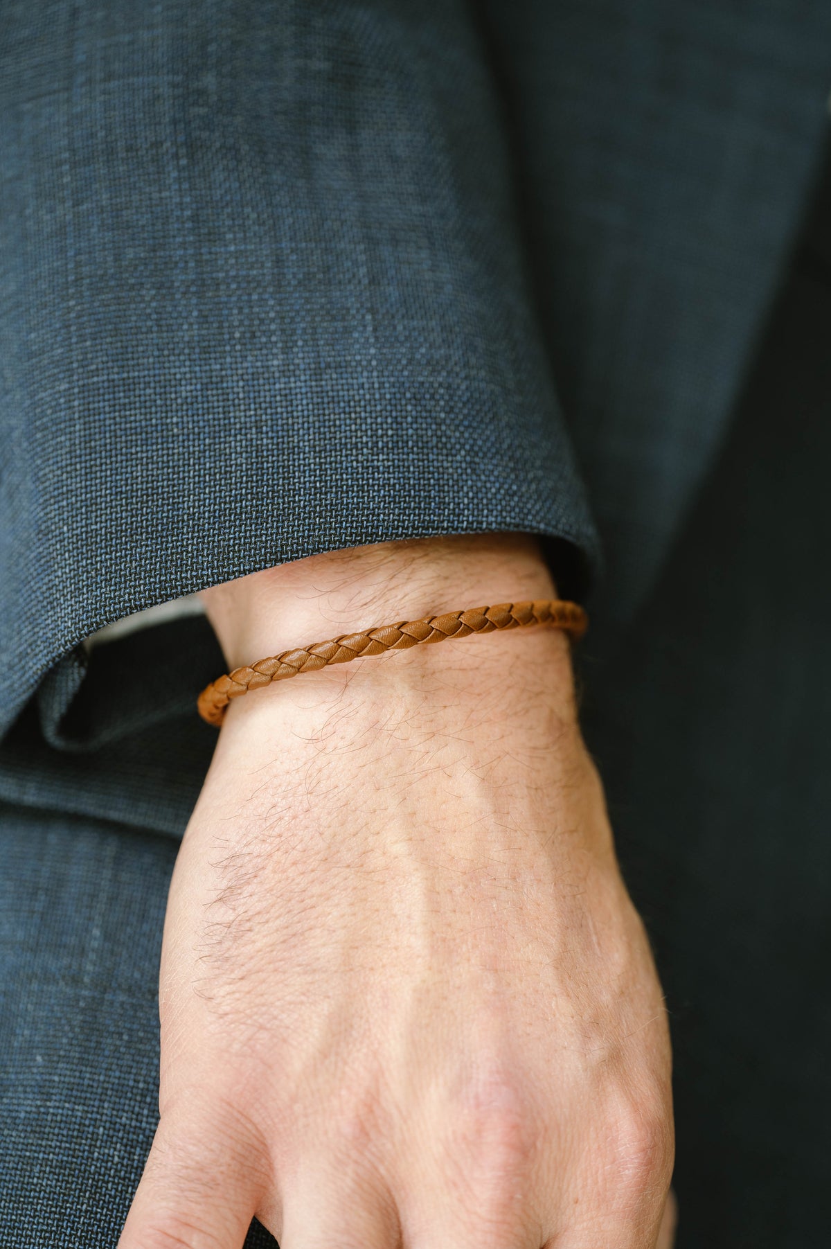Steel & Barnett Peanut Leather Bracelet - Medium