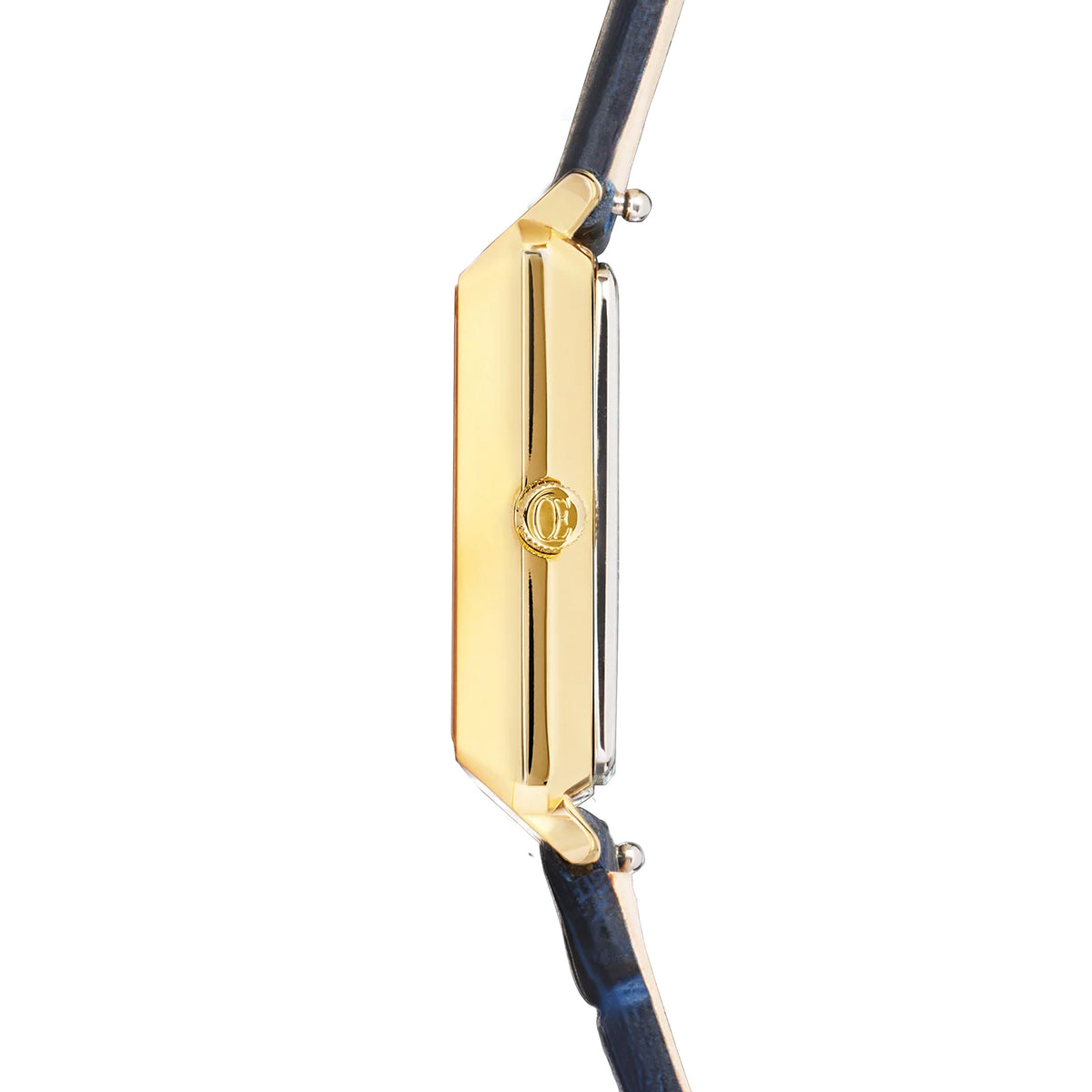 Coeur De Lion Iconic Spikes Gold Plated Stainless Steel Midnight Blue Rectangular Watch