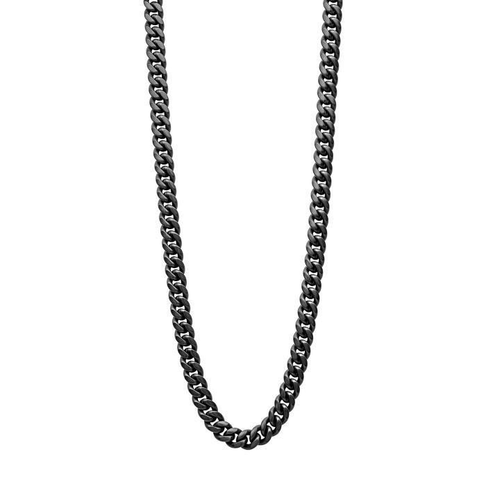 Fred Bennett Stainless Steel Black Brushed Curb Chain