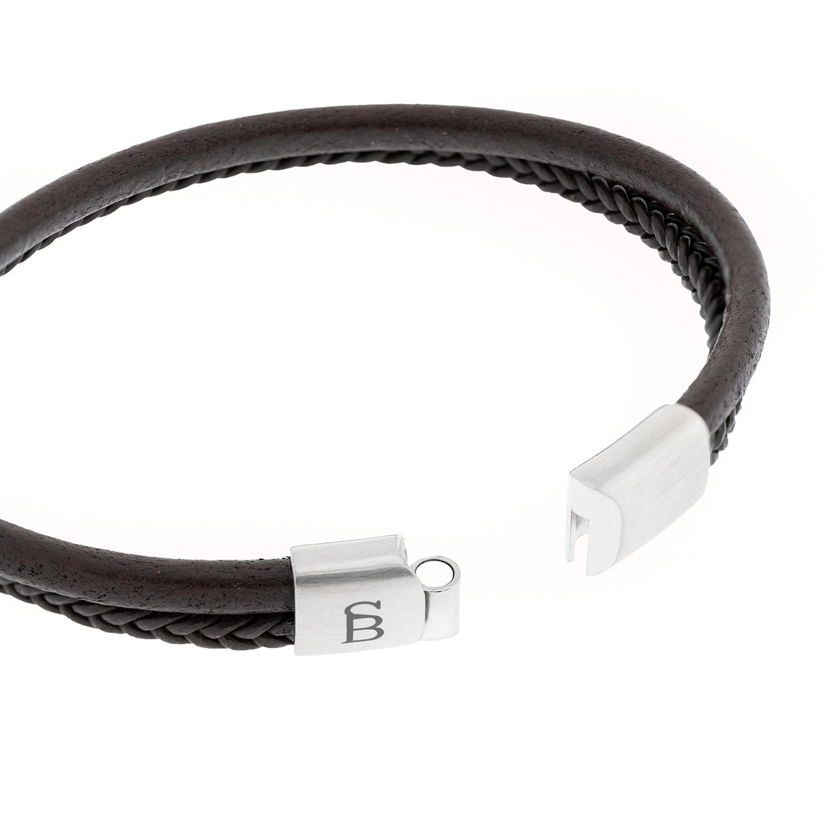 Steel & Barnett  Denby Black Leather Two Row Bracelet - Small