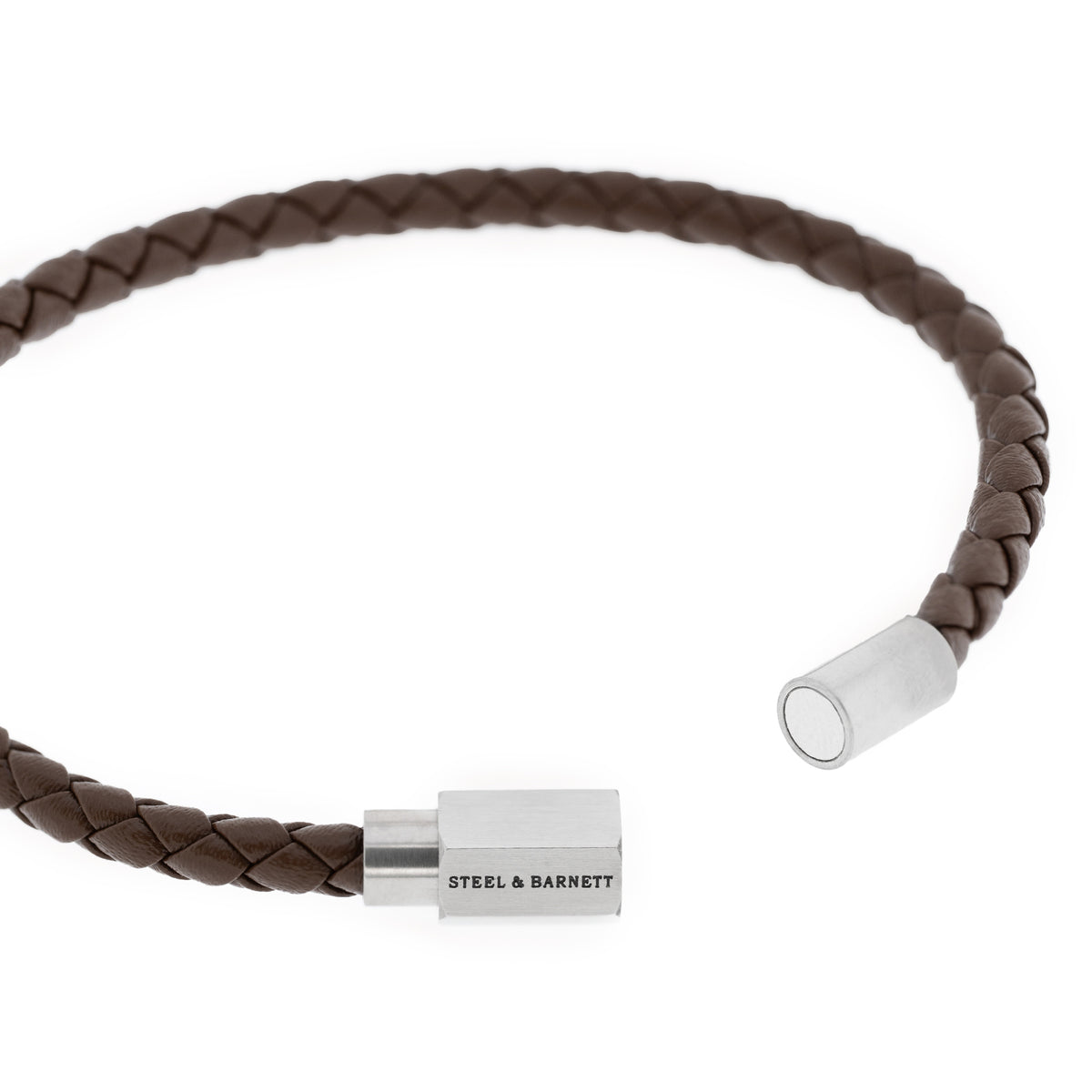 Steel & Barnett Luke Landon Brown Leather Bracelet -  Small