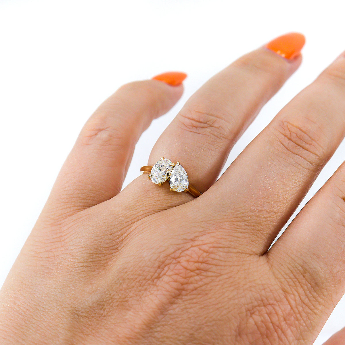 18ct Yellow Gold 1.50ct Lab Grown Certificated Diamond 'Toi et Moi' Ring