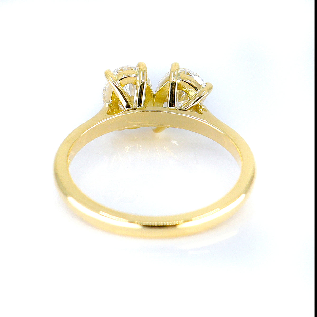 18ct Yellow Gold 1.50ct Lab Grown Certificated Diamond 'Toi et Moi' Ring