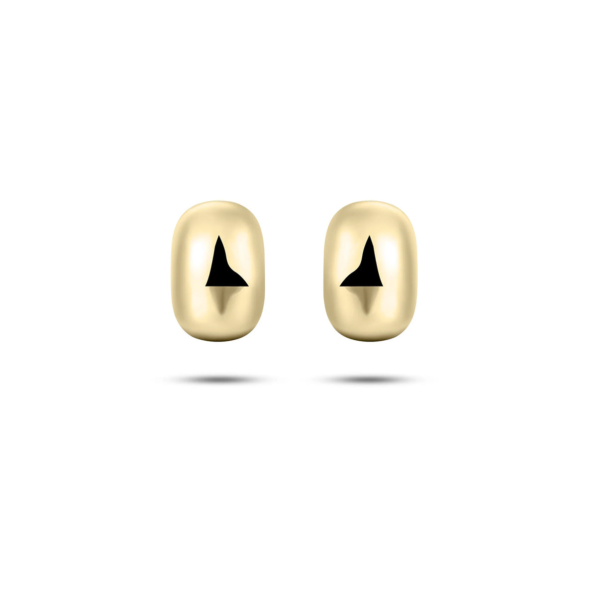 Gisser 18ct Yellow Gold Plated Statement Cushion Stud Earrings