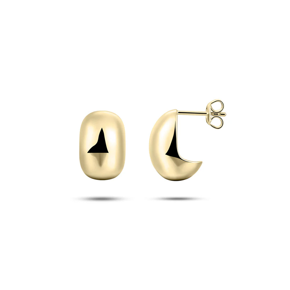 Gisser 18ct Yellow Gold Plated Statement Cushion Stud Earrings