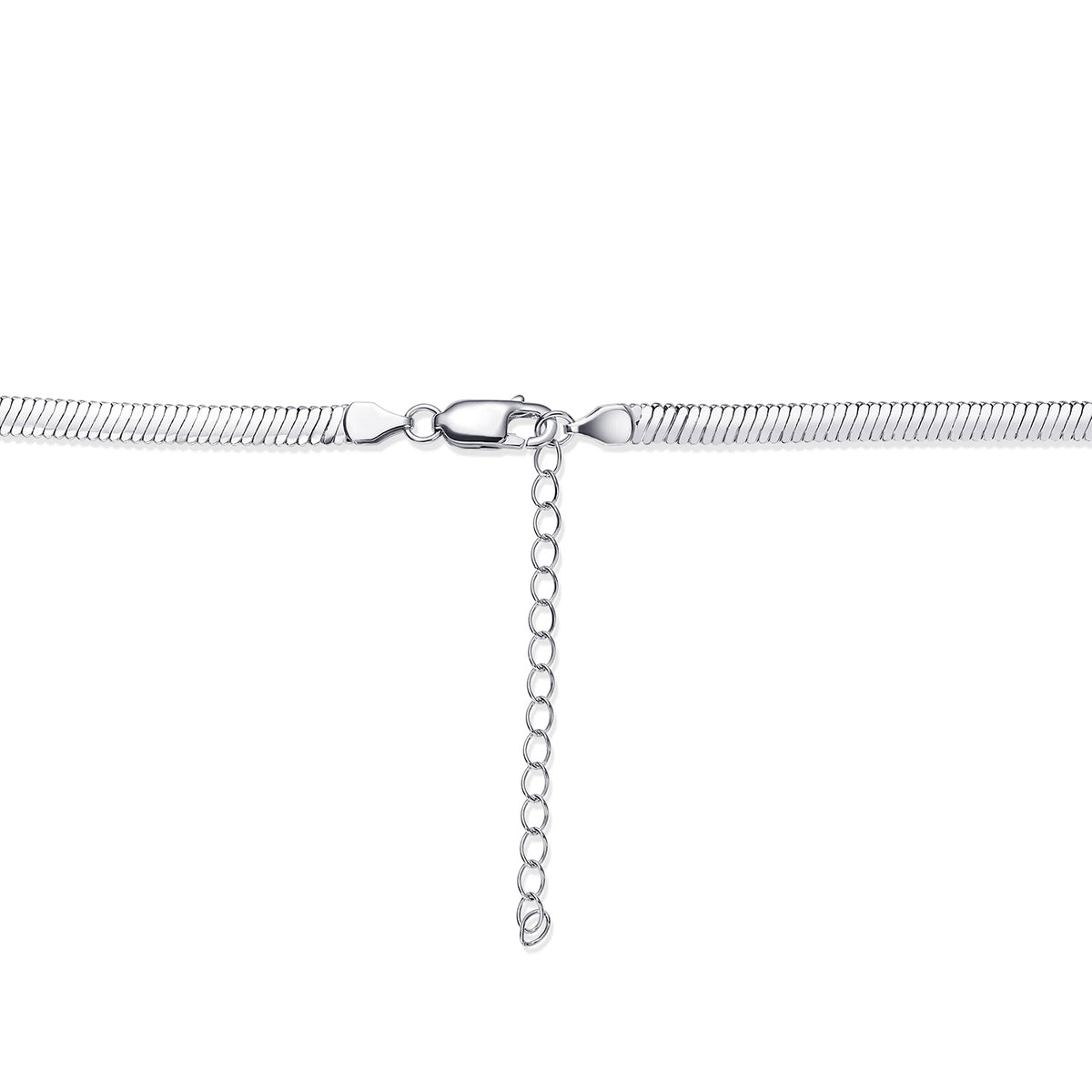 Gisser Sterling Silver Flat Snake Necklace