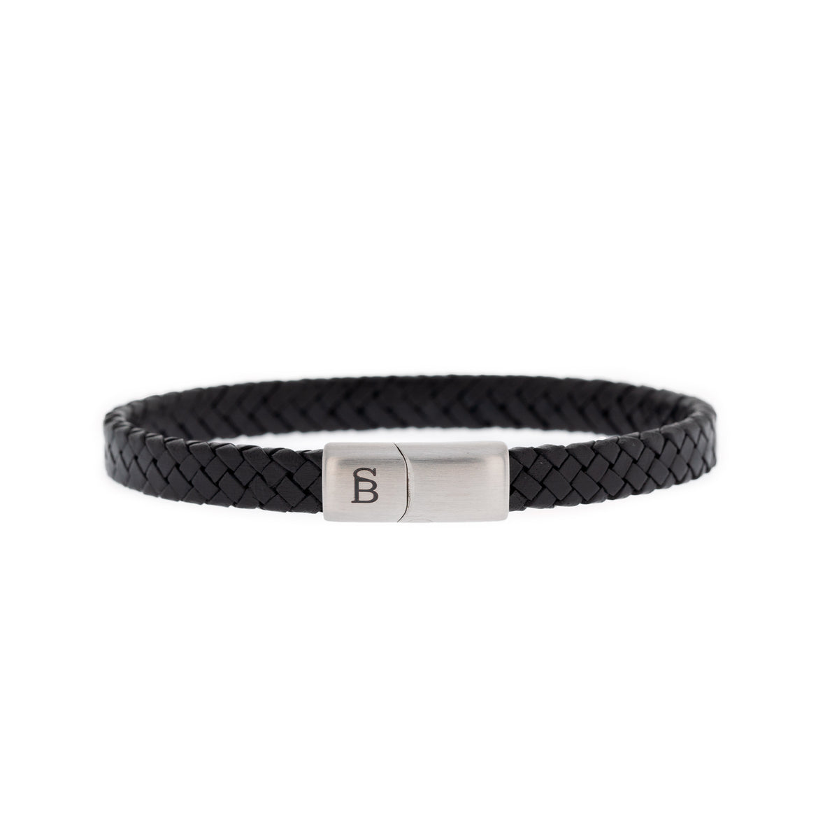 Steel & Barnett Riley Black Leather Bracelet - Small