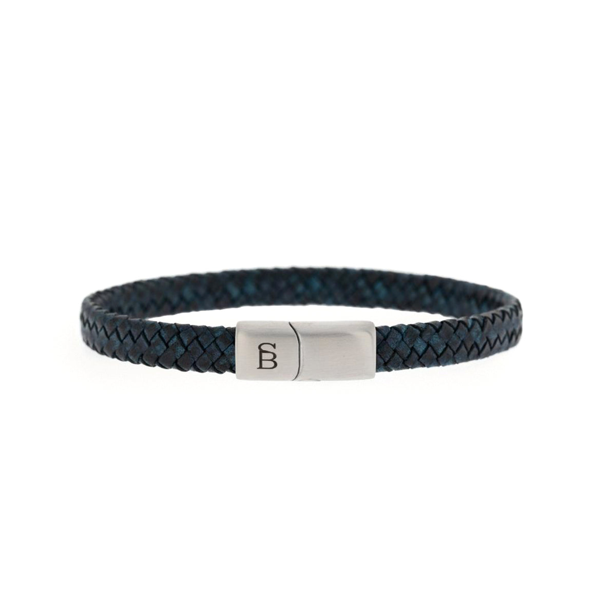 Steel & Barnett Riley Blue Marine Leather Bracelet - Medium
