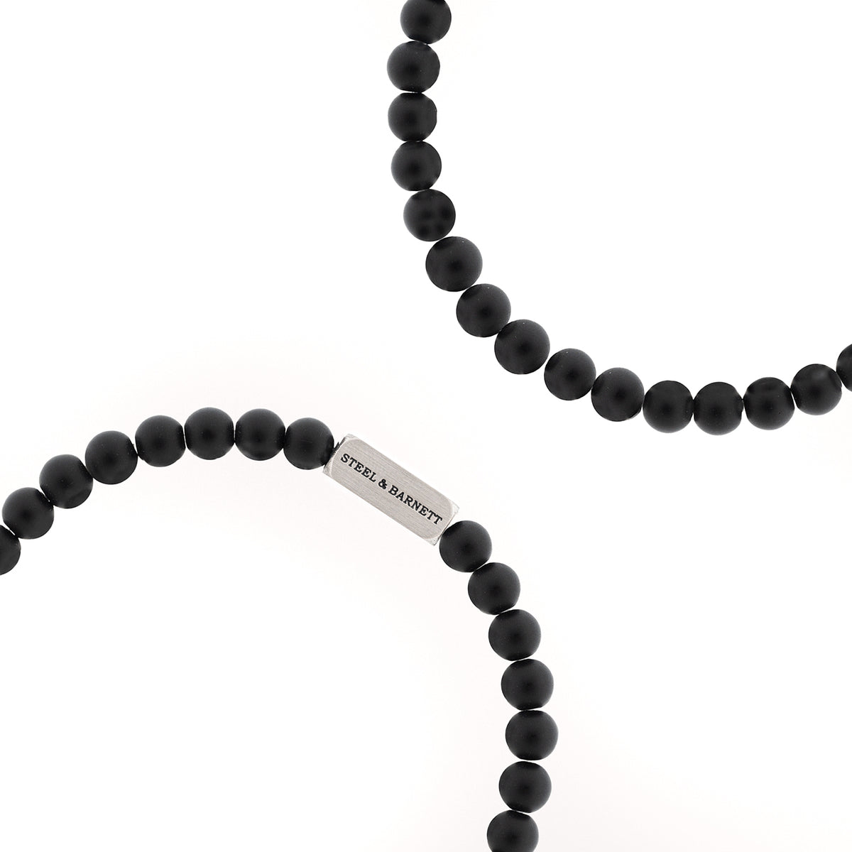 Steel & Barnett Natural Ned 6mm Black Onyx Bead Bracelet - Small