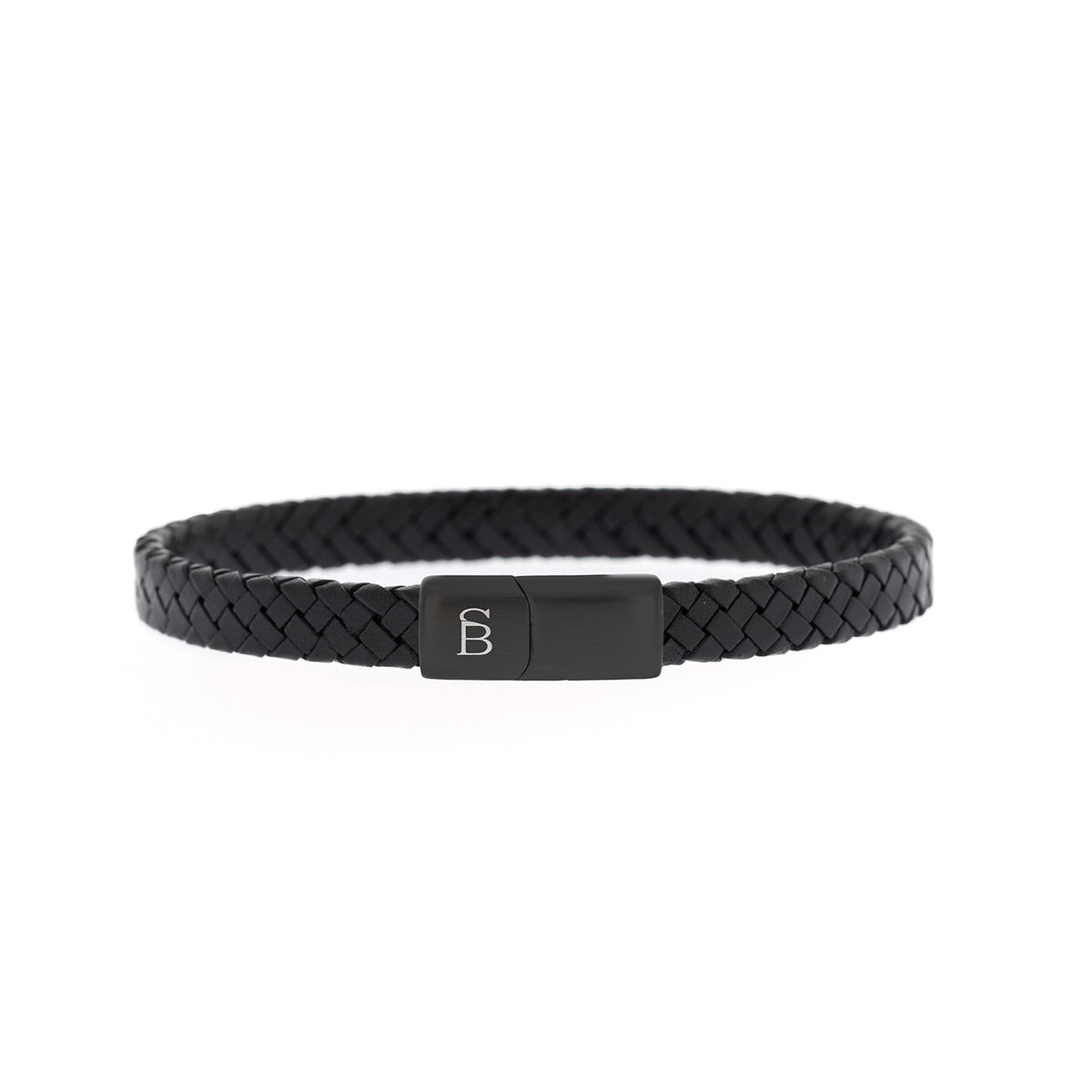 Steel & Barnett Black Edition Riley Black Leather Bracelet - Small