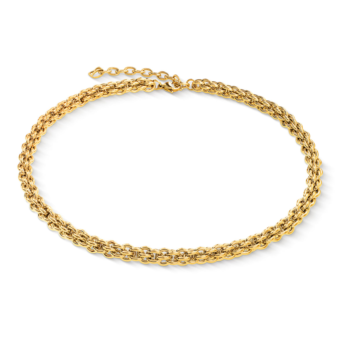 Coeur de Lion Gold Plated Mesh Style Chain Necklace