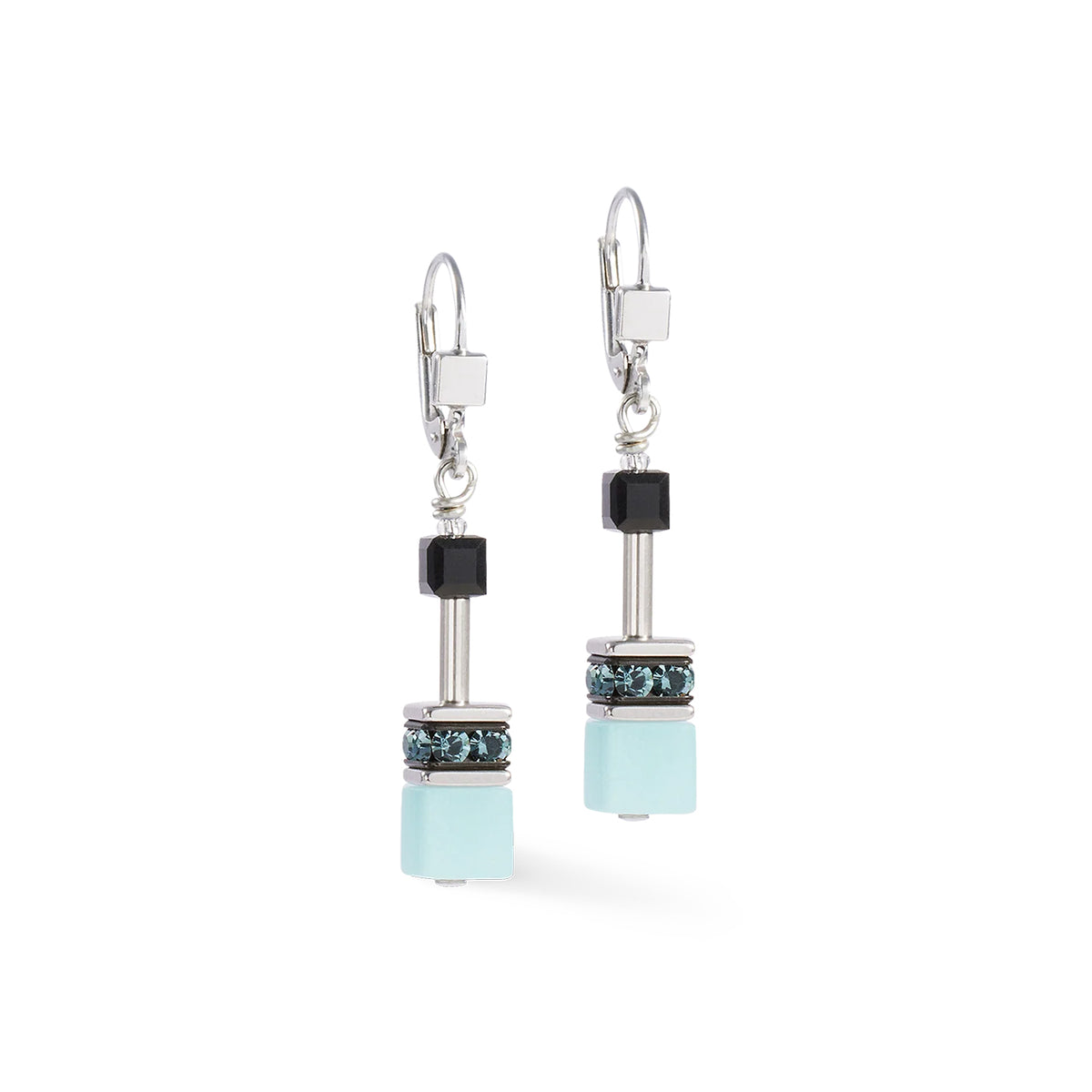 Coeur de Lion GeoCUBE® Iconic Ice Serenity Stainless Steel Earrings