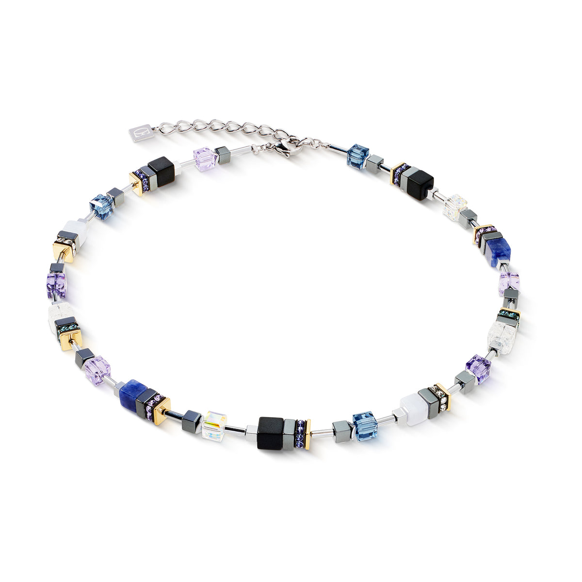 Coeur de Lion GeoCUBE Precious Motion Blue Moon Bicolour Necklace