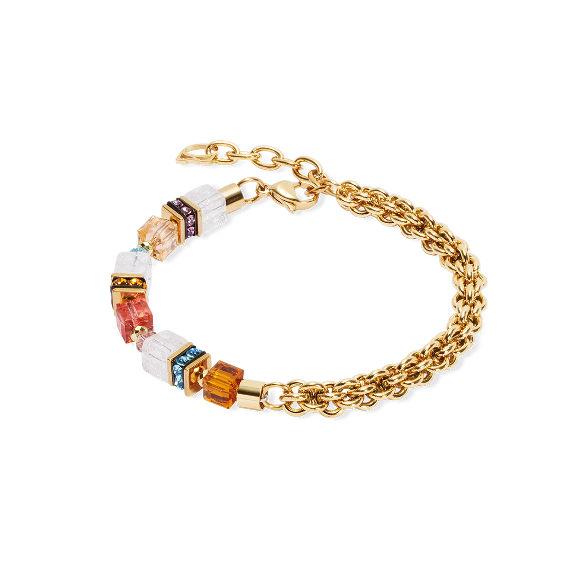 Coeur de Lion GeoCUBE® Fusion Summer Sunset Gold Plated Bracelet