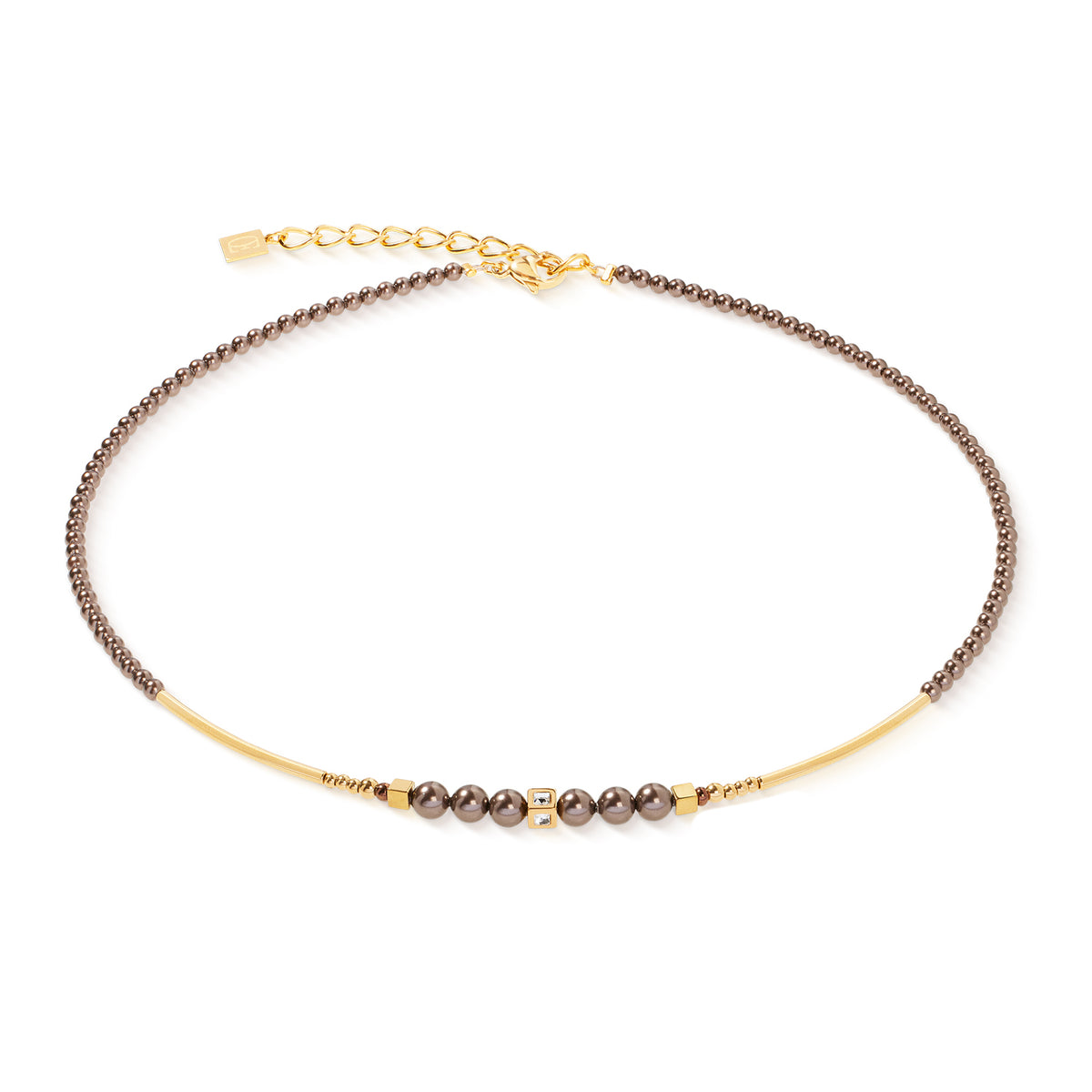 Coeur De Lion Shimmering Brown Princess Syn. Pearls Necklace