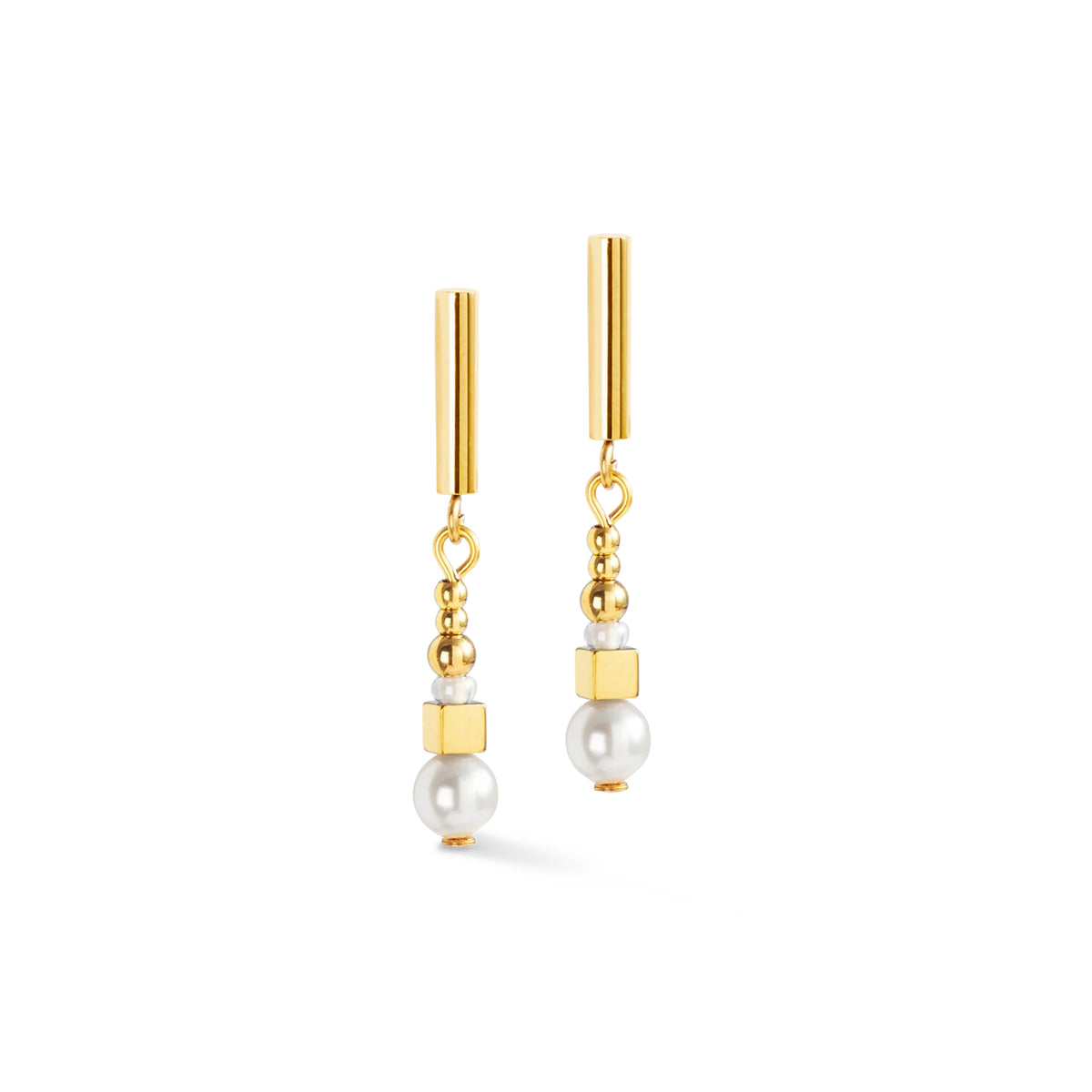 Coeur De Lion Shimmering White Princess Syn. Pearl Earrings