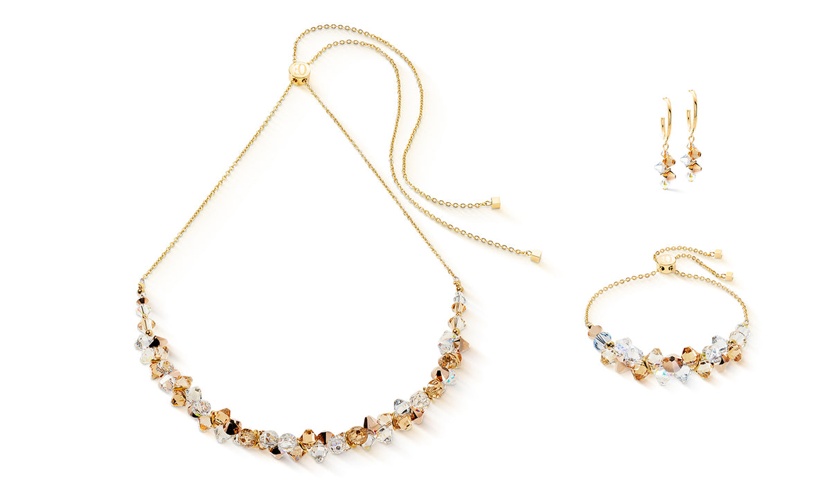 Coeur De Lion Dancing Crystals Beige Necklace