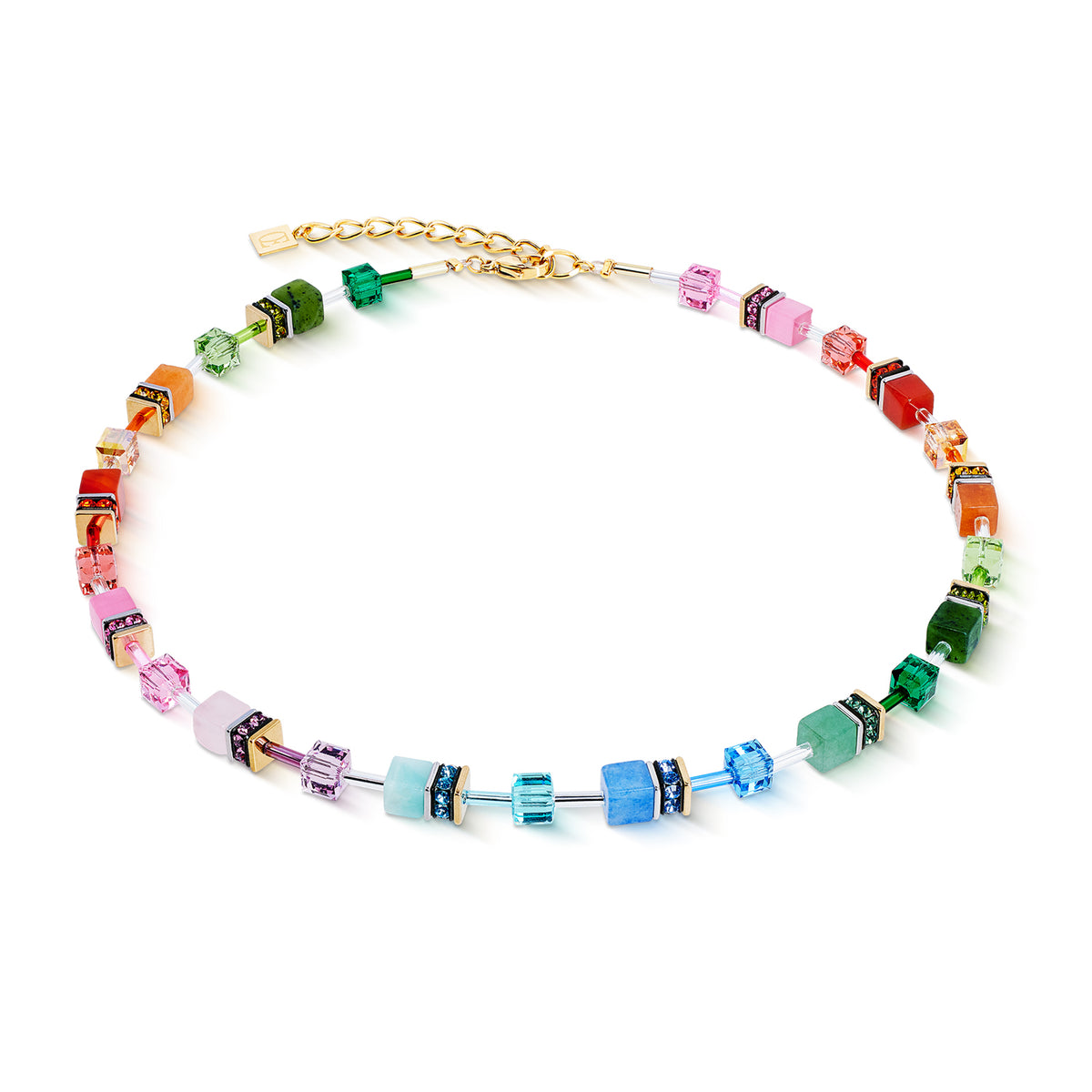 Coeur De Lion GeoCUBE® Iconic Precious Rainbow Necklace