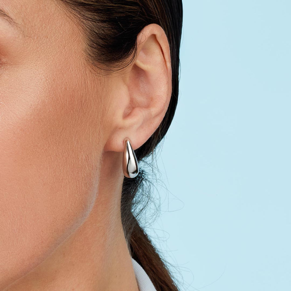 Kit Heath Coast Pebble Smooth Grande Hoop Earrings