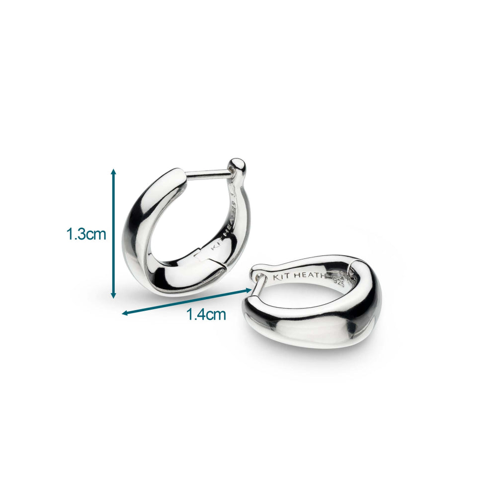 Kit Heath Bevel Cirque Small Hinged Huggie Hoop Earring