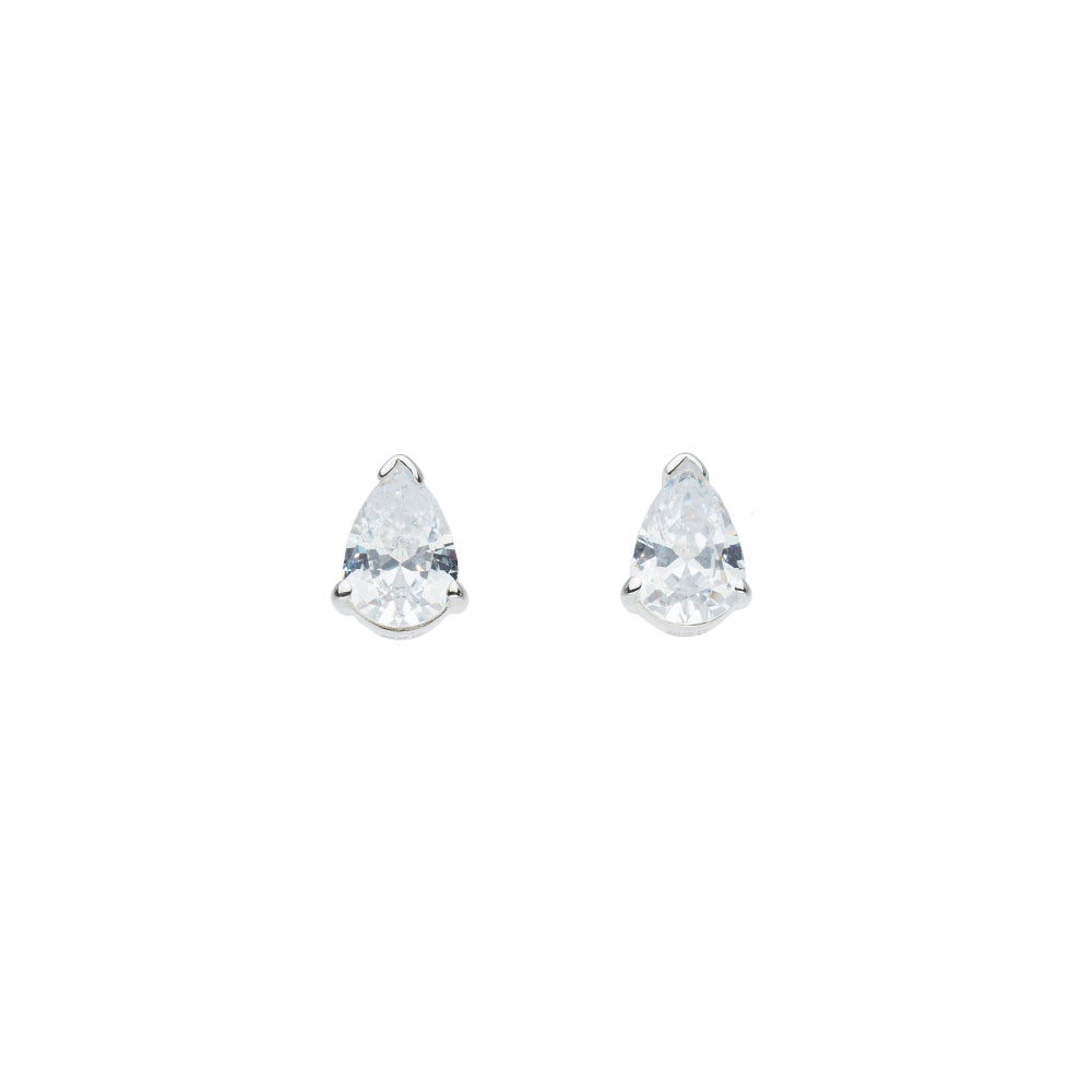 Dew CZ Teardrop Stud Earrings