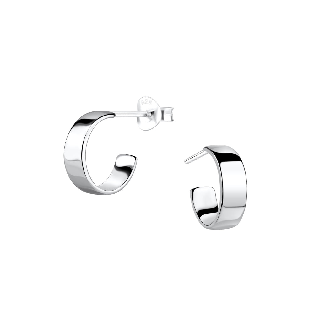 Dew Sterling Silver Chunky Hoop Earrings