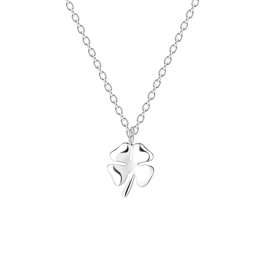 Dew Sterling Silver Clover Pendant & Chain
