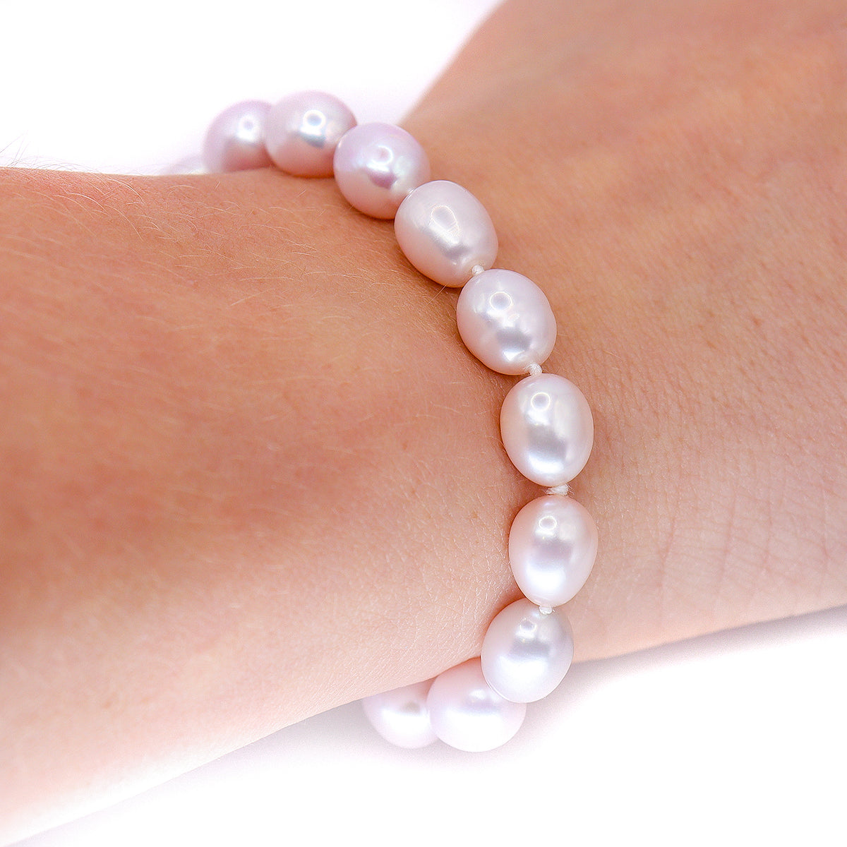 Freshwater Pink 'Potato' Shaped Pearl Bracelet 7.5"