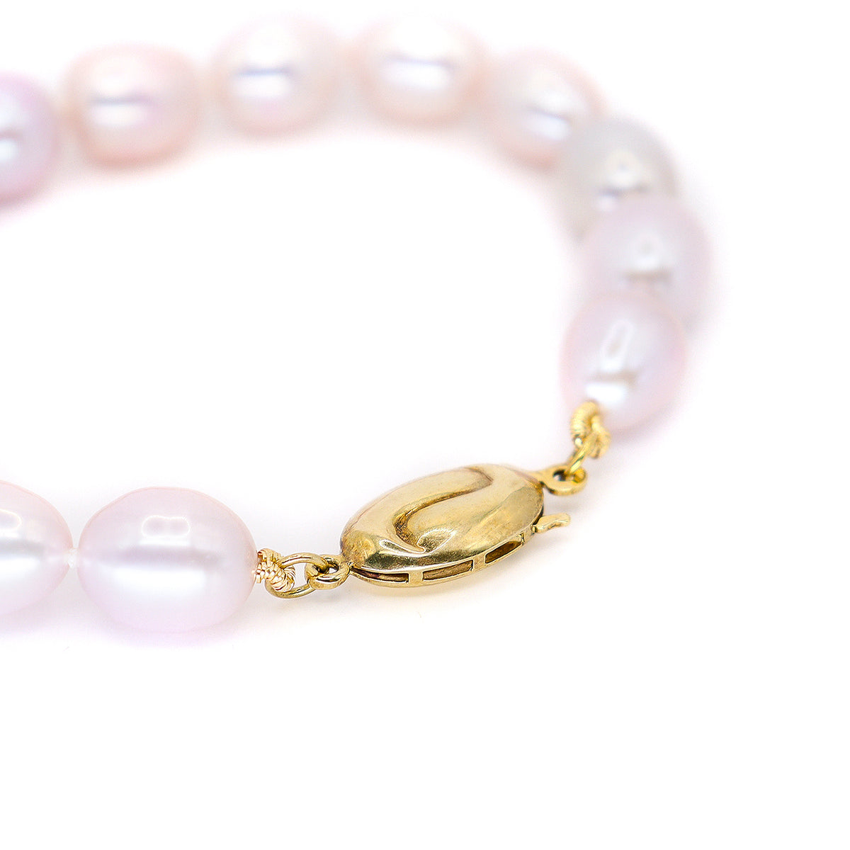 Freshwater Pink 'Potato' Shaped Pearl Bracelet 7.5"