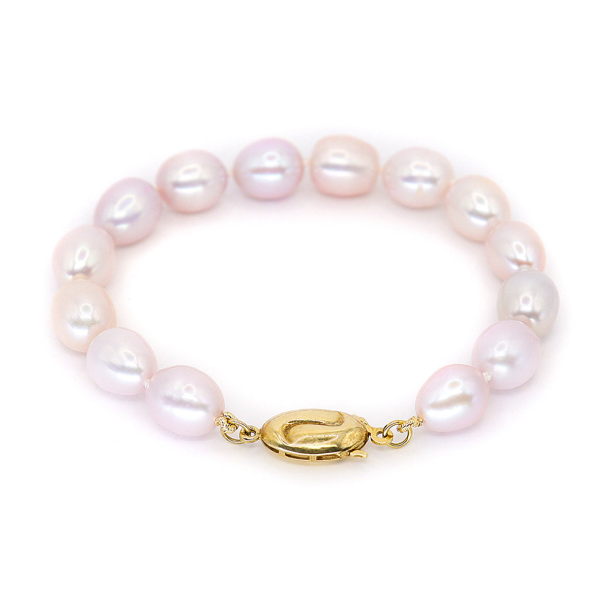 Freshwater Pink 'Potato' Shaped Pearl Bracelet 7.5"