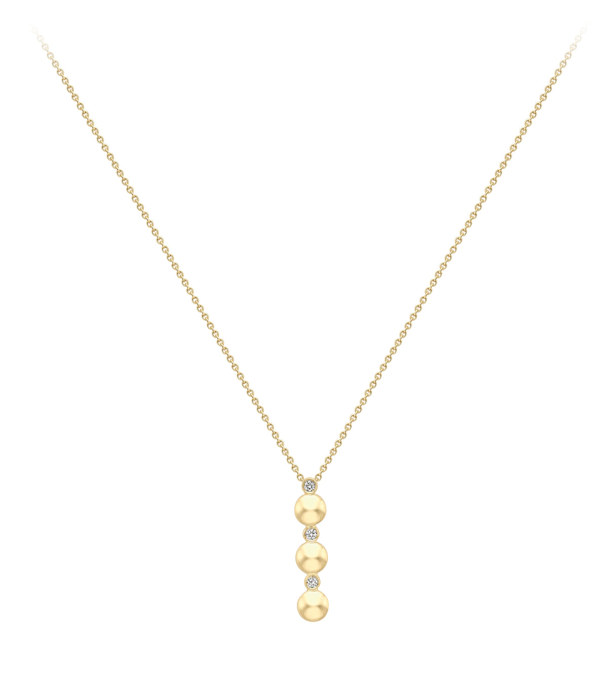 9ct Yellow Diamond Necklace 18"