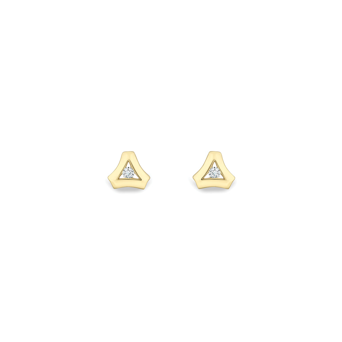 9ct Yellow Gold Cubic Zirconia Earrings