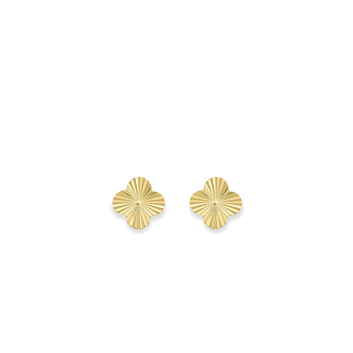 9ct Yellow Gold Flower Stud Earrings