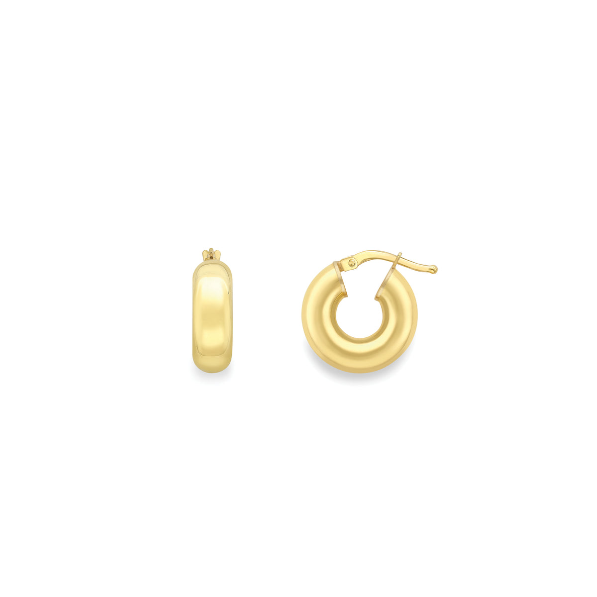 9ct Yellow Gold Chunky Hoop Earrings