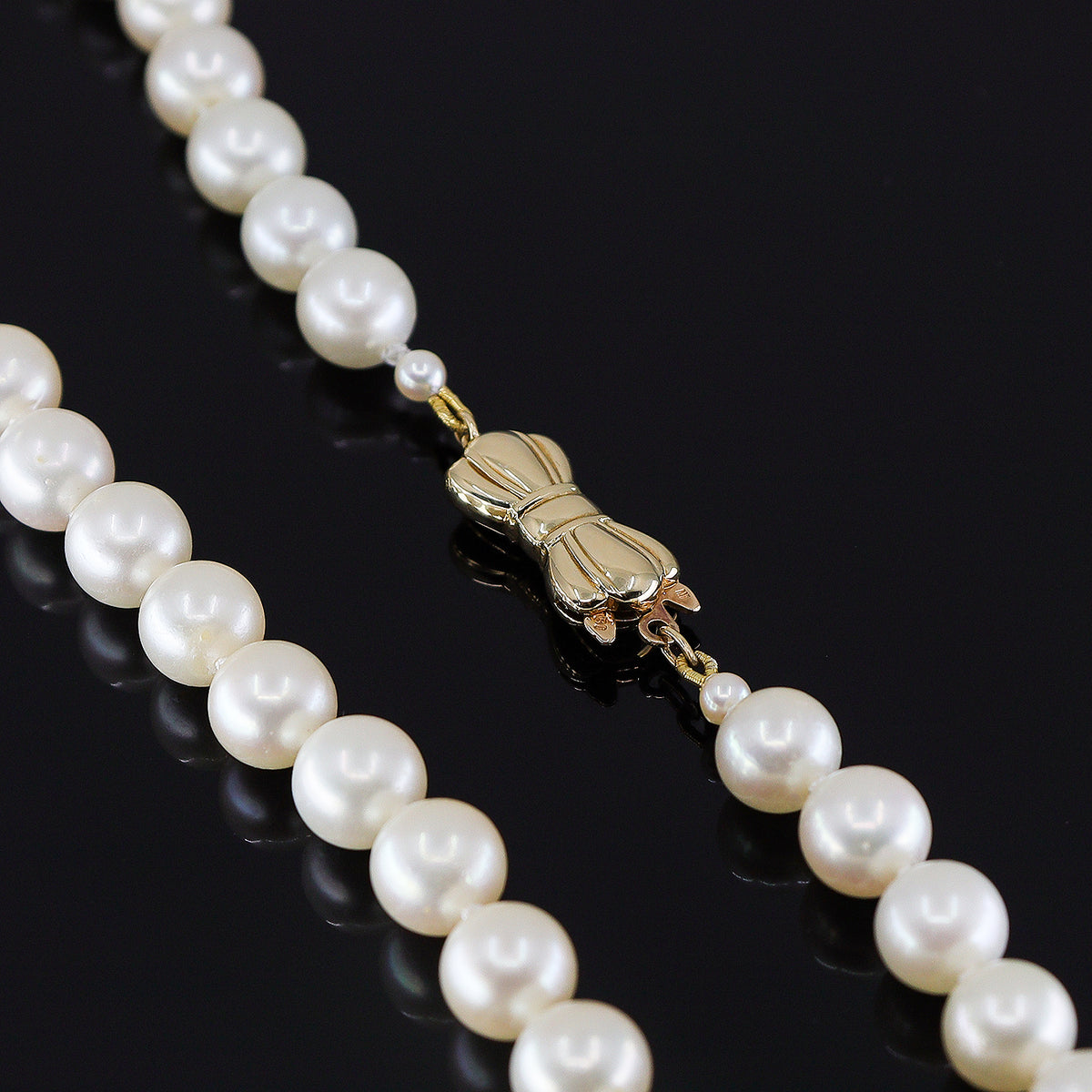 Pre-Owned 9ct Yellow Gold Cultured Pearl Necklace