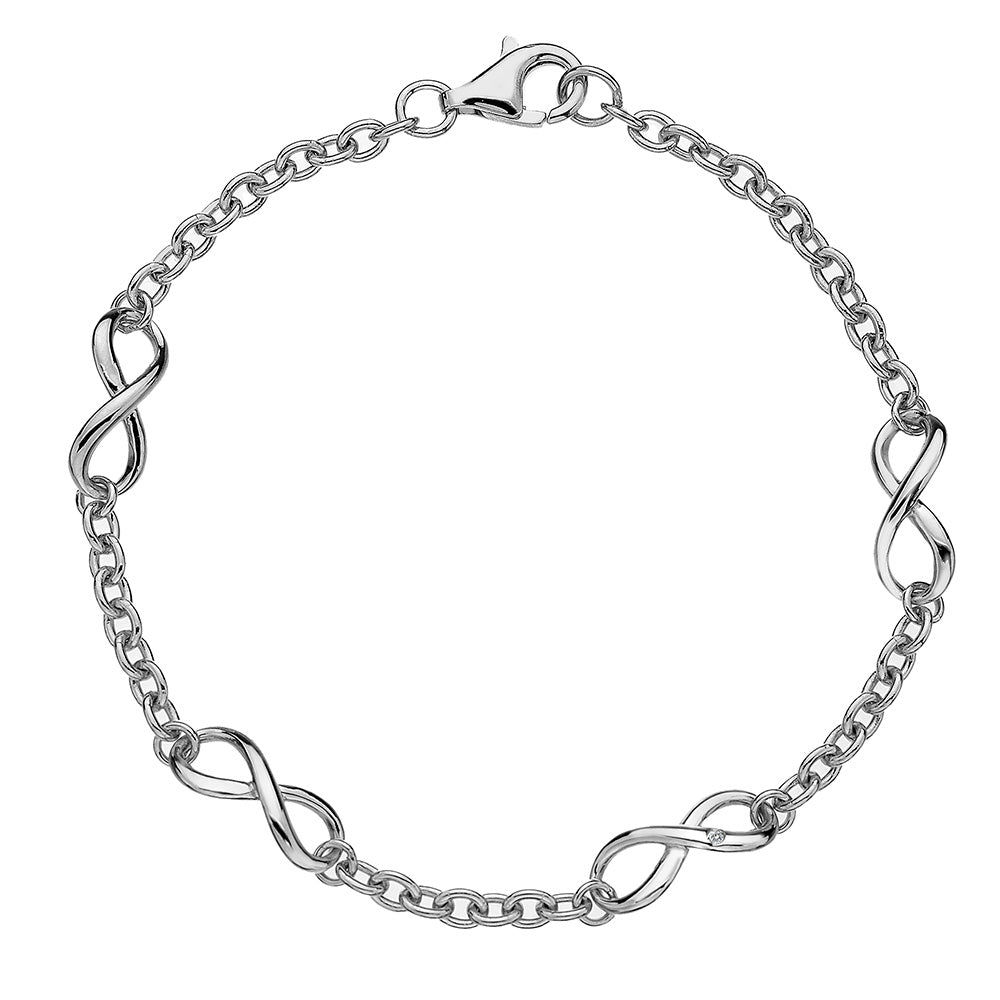 Hot Diamonds Sterling Silver Infinity Bracelet
