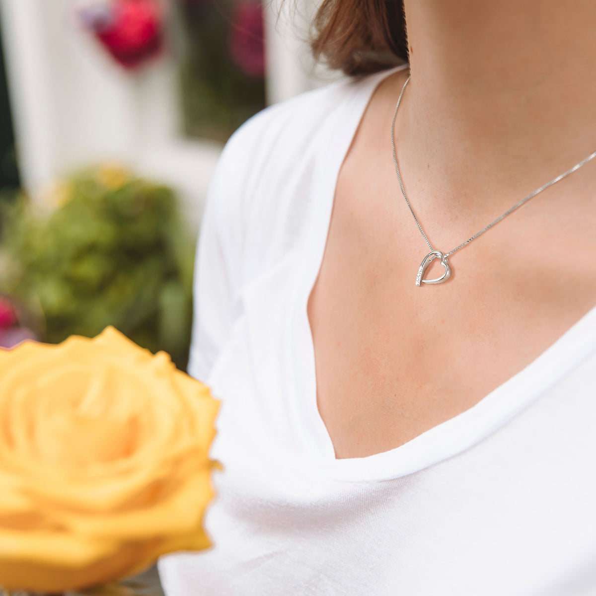 Hot Diamonds Sterling Silver Romantic Pendant & Chain