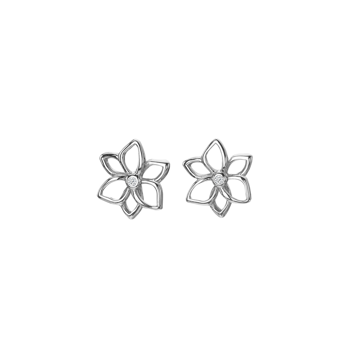 Hot Diamonds Sterling Silver Amulets Flower Stud Earrings